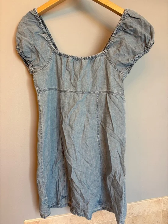 Madewell Light Blue Denim Midi Dress with Buttons - Picture 5 of 6